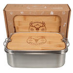 Wuiderer Brotzeitbox, Lunchbox mit Bambusbrettchen